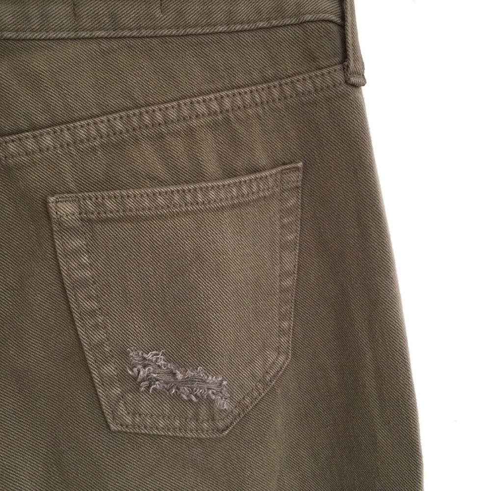 Gap Girlfriend frayed army green jeans/denim sz 26 - Picture 5 of 7
